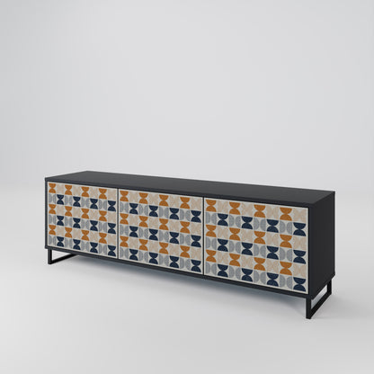 Mobile TV a 3 ante REFLECTION RANGE in finitura nera