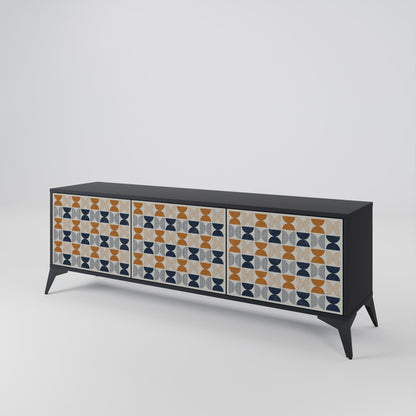 Mobile TV a 3 ante REFLECTION RANGE in finitura nera