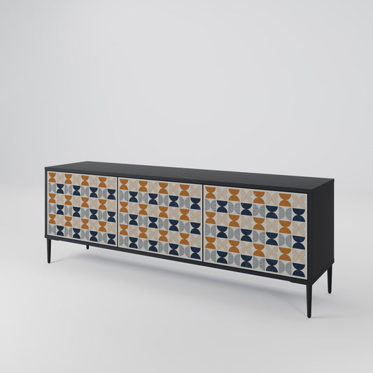Mobile TV a 3 ante REFLECTION RANGE in finitura nera