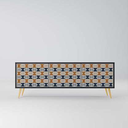 Mobile TV a 3 ante REFLECTION RANGE in finitura nera
