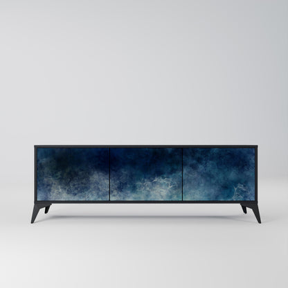 Mobile TV CELESTIAL FALL a 3 ante con finitura nera