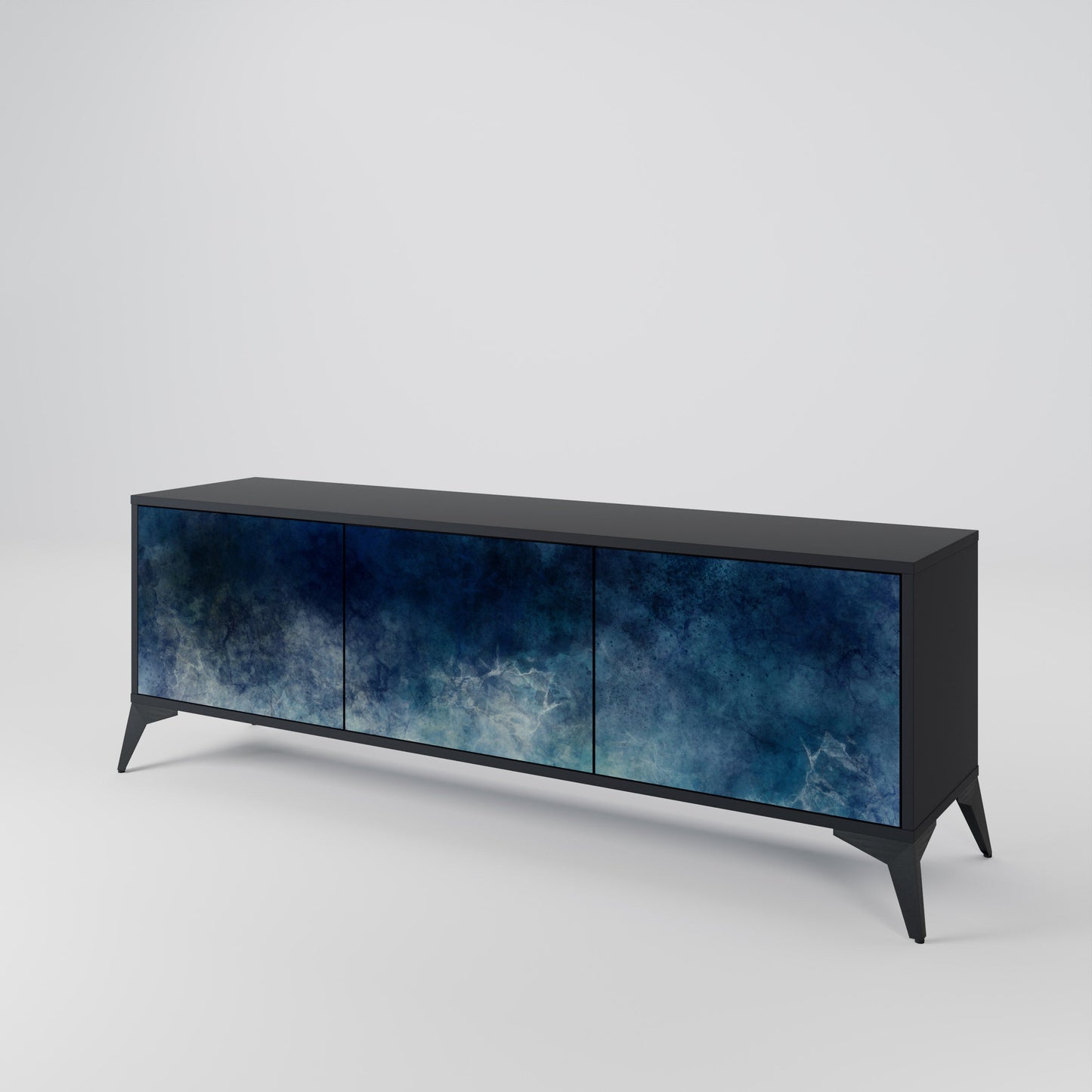 Mobile TV CELESTIAL FALL a 3 ante con finitura nera