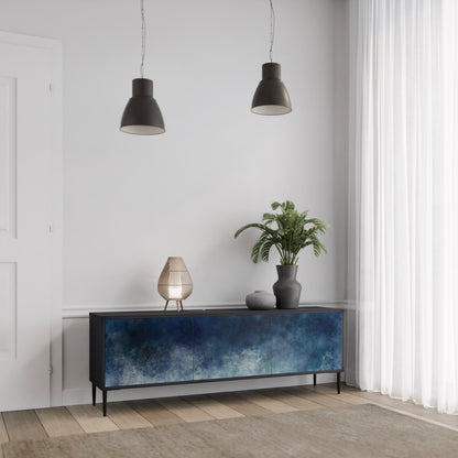 Mobile TV CELESTIAL FALL a 3 ante con finitura nera