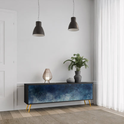 Mobile TV CELESTIAL FALL a 3 ante con finitura nera