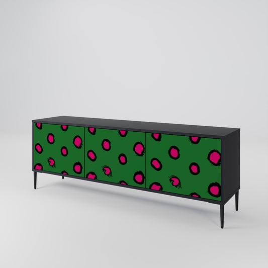 Mobile TV FUNKY SPOTS a 3 ante con finitura nera