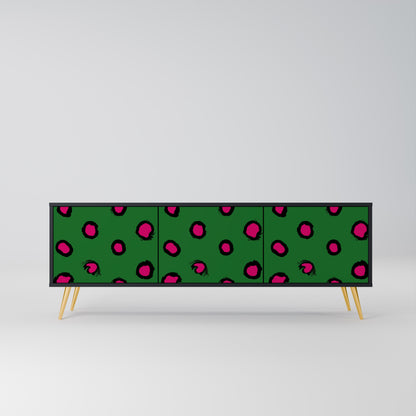 Mobile TV FUNKY SPOTS a 3 ante con finitura nera