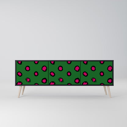 Mobile TV FUNKY SPOTS a 3 ante con finitura nera