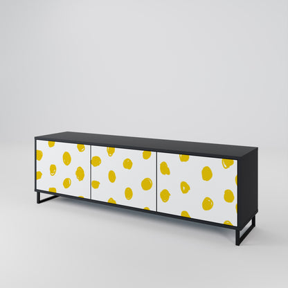 Mobile TV RADIANT REVERIE a 3 ante con finitura nera