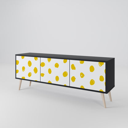 Mobile TV RADIANT REVERIE a 3 ante con finitura nera