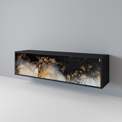 Mobile TV a 3 ante MARBLE OF TOMMORROW in finitura nera
