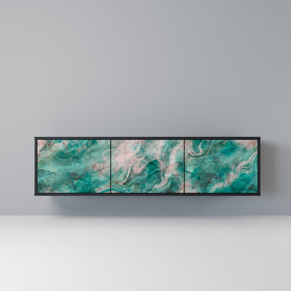Mobile TV ABSTRACT ALCHEMY a 3 ante con finitura nera