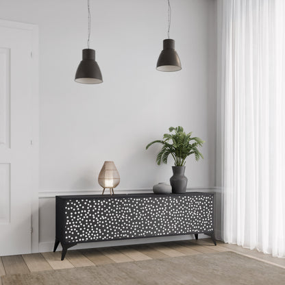Mobile TV BLINDING LIGHTS a 3 ante con finitura nera