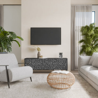 Mobile TV BLINDING LIGHTS a 3 ante con finitura nera