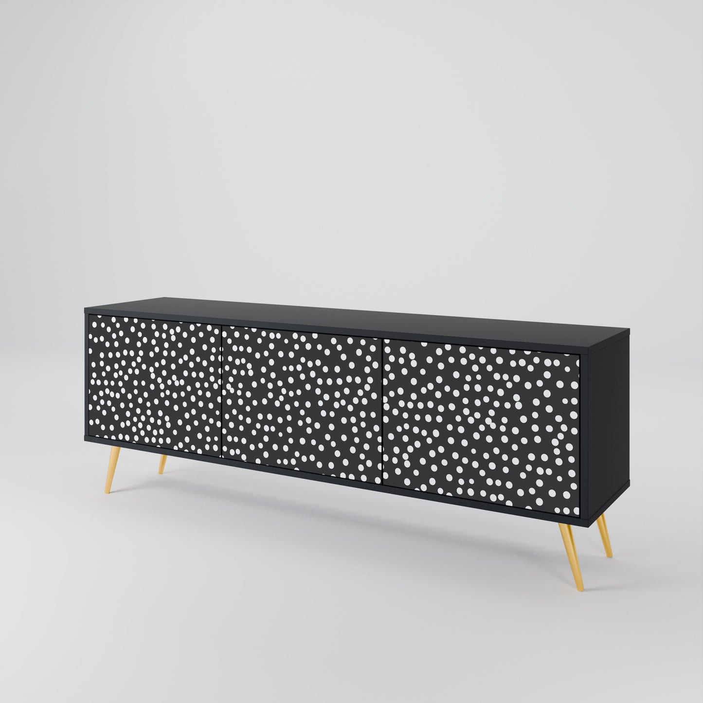 Mobile TV BLINDING LIGHTS a 3 ante con finitura nera