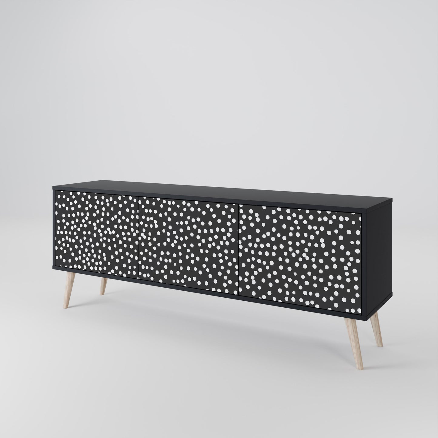 Mobile TV BLINDING LIGHTS a 3 ante con finitura nera