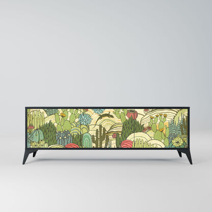 SUCCULENTS KALEIDOSCOPE Mobile TV a 3 ante in finitura nera
