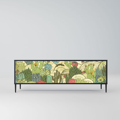 SUCCULENTS KALEIDOSCOPE Mobile TV a 3 ante in finitura nera
