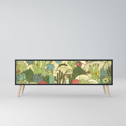 SUCCULENTS KALEIDOSCOPE Mobile TV a 3 ante in finitura nera