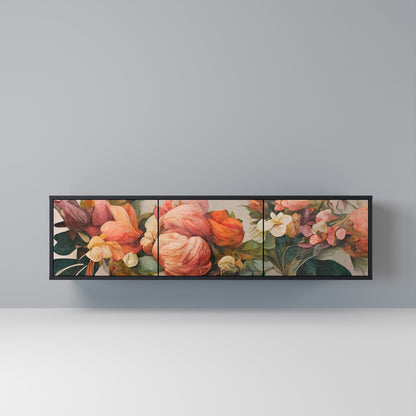 Mobile TV STYLISH BEAUTY a 3 ante con finitura nera
