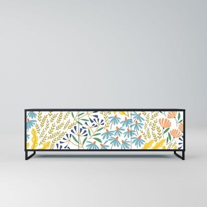 Mobile TV HELLO SPRING a 3 ante con finitura nera