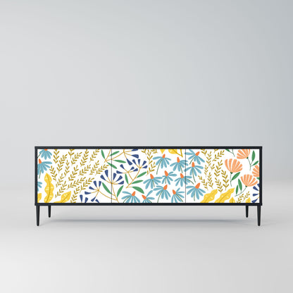 Mobile TV HELLO SPRING a 3 ante con finitura nera