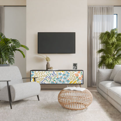 Mobile TV HELLO SPRING a 3 ante con finitura nera