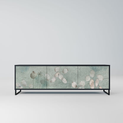 Mobile TV NIGHT LADY a 3 ante con finitura nera