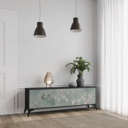 Mobile TV NIGHT LADY a 3 ante con finitura nera