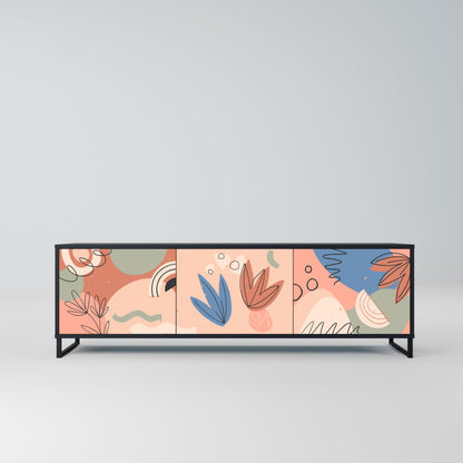 Mobile TV PASTEL DESTINY a 3 ante in finitura nera
