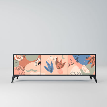 Mobile TV PASTEL DESTINY a 3 ante in finitura nera