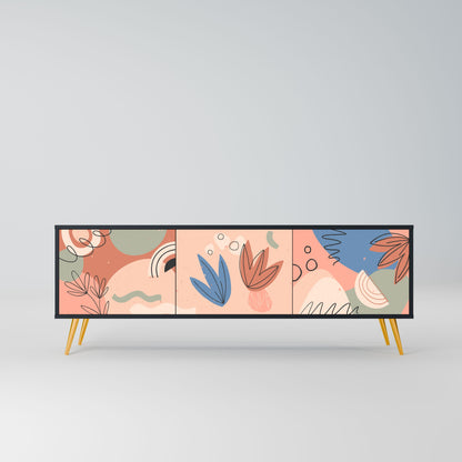 Mobile TV PASTEL DESTINY a 3 ante in finitura nera