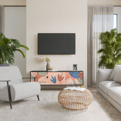 Mobile TV PASTEL DESTINY a 3 ante in finitura nera