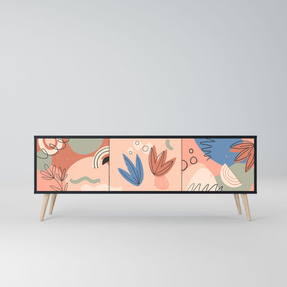 Mobile TV PASTEL DESTINY a 3 ante in finitura nera