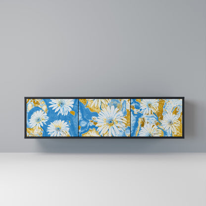 Mobile TV DAISY LUXE a 3 ante in finitura nera