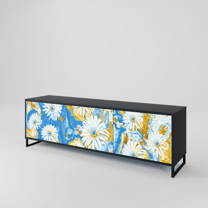 Mobile TV DAISY LUXE a 3 ante in finitura nera