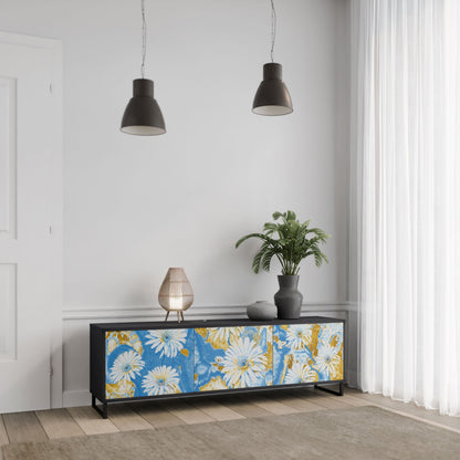 Mobile TV DAISY LUXE a 3 ante in finitura nera