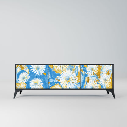 Mobile TV DAISY LUXE a 3 ante in finitura nera