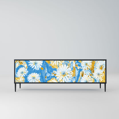 Mobile TV DAISY LUXE a 3 ante in finitura nera