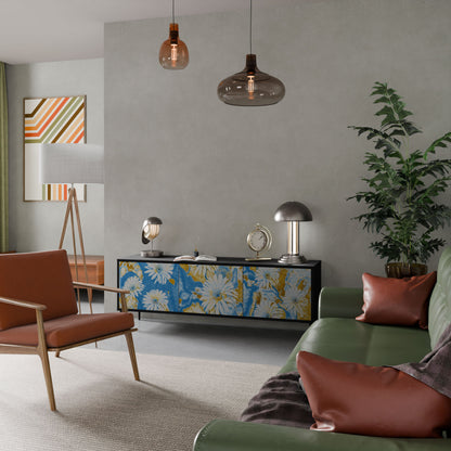 Mobile TV DAISY LUXE a 3 ante in finitura nera