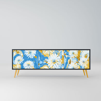 Mobile TV DAISY LUXE a 3 ante in finitura nera