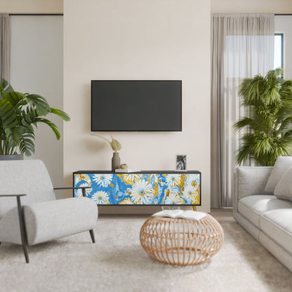 Mobile TV DAISY LUXE a 3 ante in finitura nera