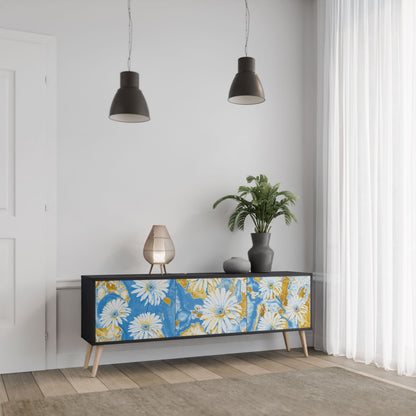 Mobile TV DAISY LUXE a 3 ante in finitura nera