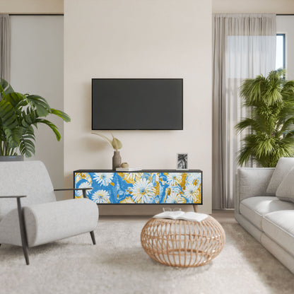 Mobile TV DAISY LUXE a 3 ante in finitura nera