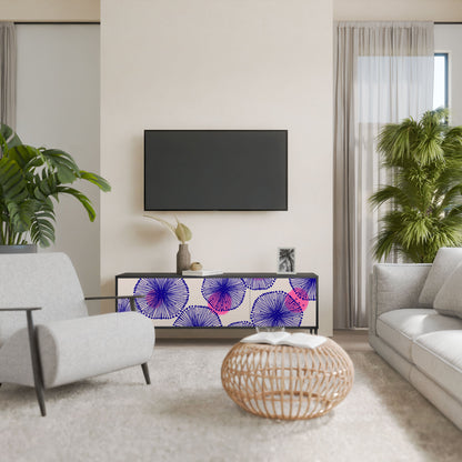 Mobile TV MAGIC NATURE a 3 ante in finitura nera