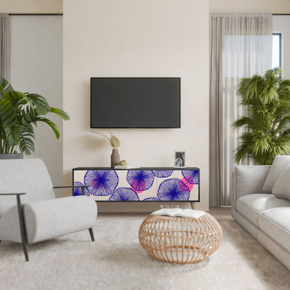Mobile TV MAGIC NATURE a 3 ante in finitura nera