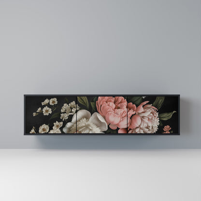 Mobile TV LUSH ELEGANCE a 3 ante con finitura nera
