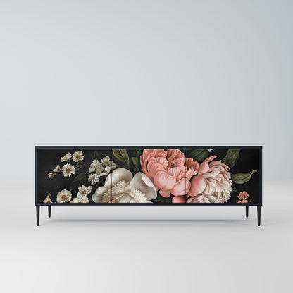 Mobile TV LUSH ELEGANCE a 3 ante con finitura nera