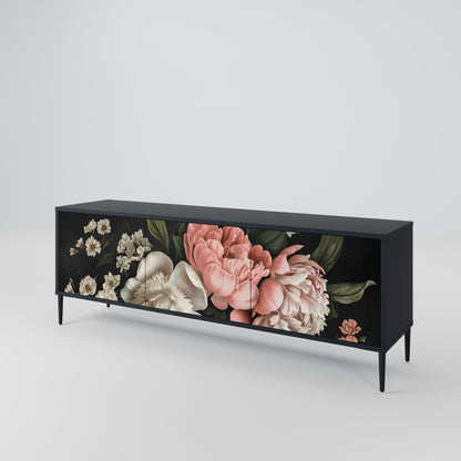 Mobile TV LUSH ELEGANCE a 3 ante con finitura nera