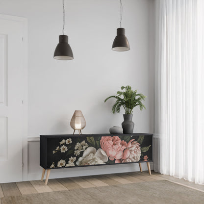 Mobile TV LUSH ELEGANCE a 3 ante con finitura nera