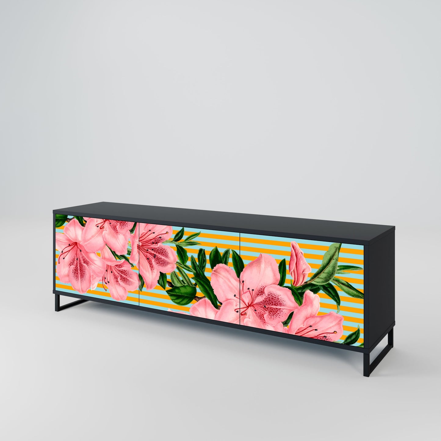 FRAGILE BEAUTY Mobile TV a 3 ante in finitura nera